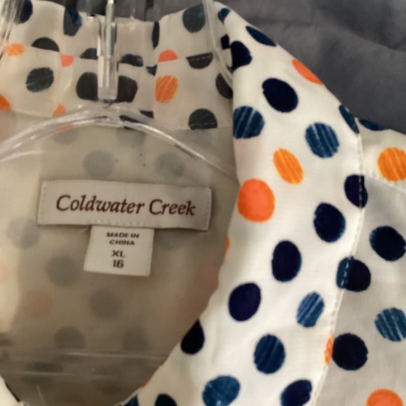 Vintage Coldwater Creek polka dot button up - Picture 2 of 4